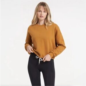 Vuori Women's Crew Neck Sweater in Mustard